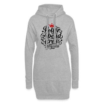Polterabend Crew - Hoodie-Kleid - Grau meliert - Vorne
