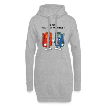 Bible T-Shirt - Sweat-shirt à capuche long Femme - gris chiné - Devant