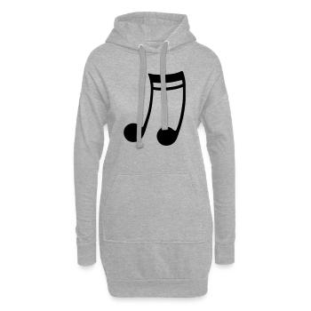 Note - Sweat-shirt à capuche long Femme - gris chiné - Devant