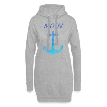 Moin - Hoodie-Kleid - Grau meliert - Vorne