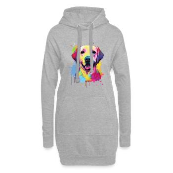 Labrador - Hoodie-Kleid - Grau meliert - Vorne