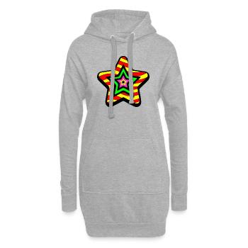 I am A Star - Hoodie Dress - heather grey - Front