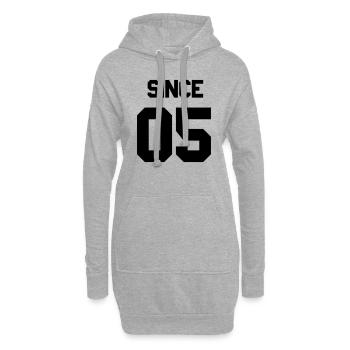 Together since Paarshirt - Hoodie-Kleid - Grau meliert - Vorne
