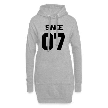 Together since 2007 Paarshirt - Hoodie-Kleid - Grau meliert - Vorne