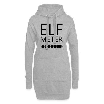 Elf Meter Bier - Hoodie-Kleid - Grau meliert - Vorne