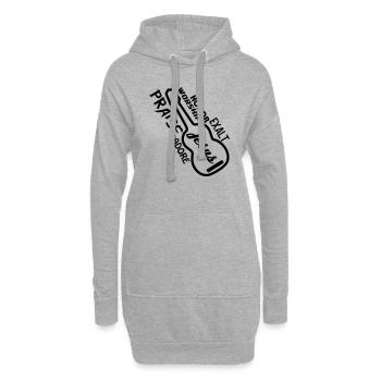 Lob - Ruhm - Hoodie-Kleid - Grau meliert - Vorne
