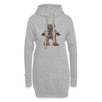 Cowboys - zieht die Colts! - Hoodie-Kleid - Grau meliert - Vorne
