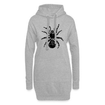 spider - Hoodie-Kleid - Grau meliert - Vorne