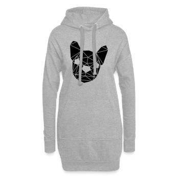 French Bully Poly - Hoodie-Kleid - Grau meliert - Vorne