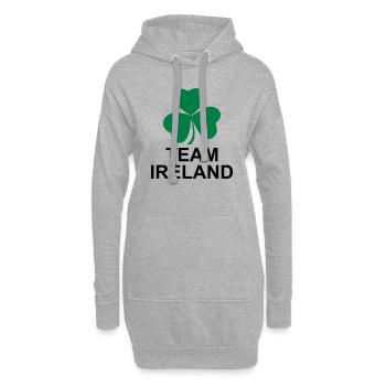 Team Ireland - Sweat-shirt à capuche long Femme - gris chiné - Devant