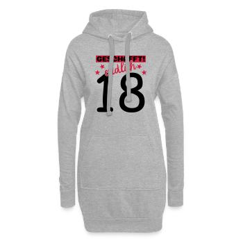 endlich 18 geschafft! - Hoodie-Kleid - Grau meliert - Vorne