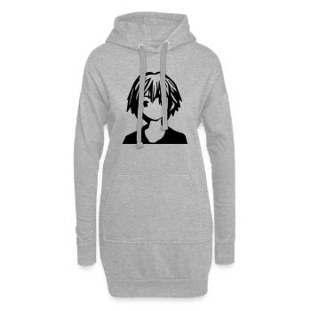 Manga Profil - So what? - Hoodie-Kleid - Grau meliert - Vorne
