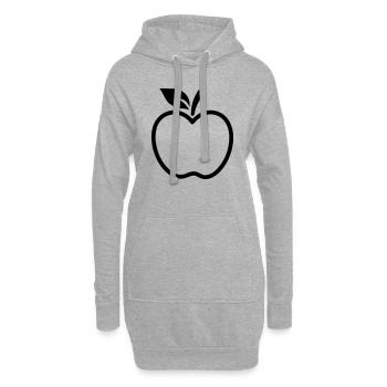 Apfel - Hoodie-Kleid - Grau meliert - Vorne