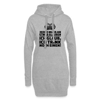 Alkohol - Hoodie-Kleid - Grau meliert - Vorne