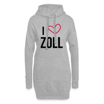 Douanier / Douane / Douanière / Police / Frontière - Sweat-shirt à capuche long Femme - gris chiné - Devant