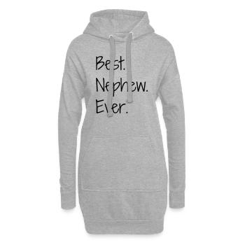 Nièce / Neveu / Oncle / Tante - Sweat-shirt à capuche long Femme - gris chiné - Devant