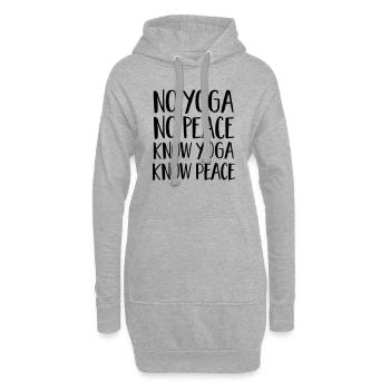 No Yoga, No Peace - Know Yoga, Know Peace - Sweat-shirt à capuche long Femme - gris chiné - Devant
