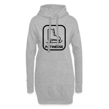 Eislaufen Eisläufer Sport Sportler Spieler - Hoodie-Kleid - Grau meliert - Vorne