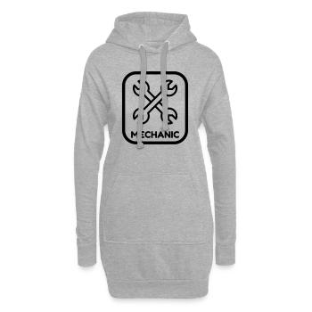 mécanique / mécanicien / mécano / garage - Sweat-shirt à capuche long Femme - gris chiné - Devant