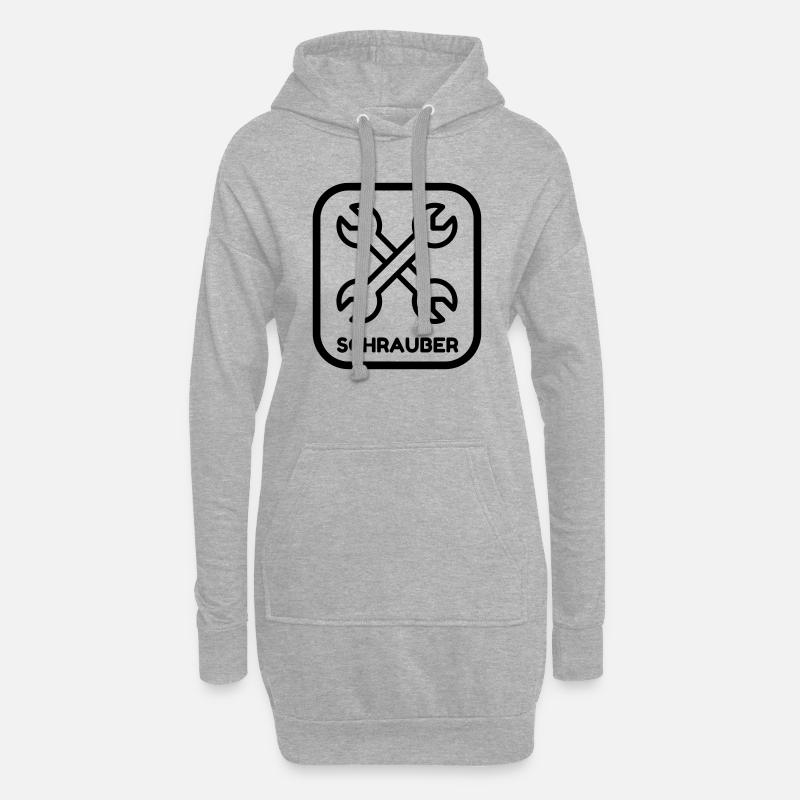 Mechanik / Mechaniker / Auto / Garage - Hoodie-Kleid - Grau meliert