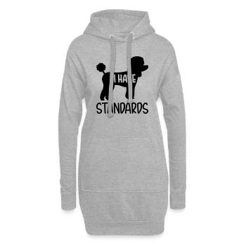 Pudel - Hoodie-Kleid - Grau meliert - Vorne