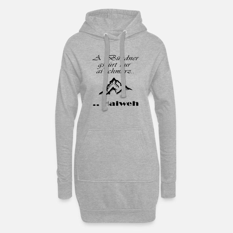 bündner - Hoodie-Kleid - Grau meliert