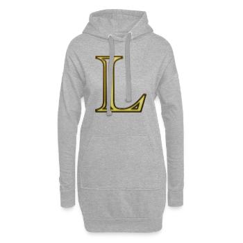 L Gold - Hoodie-Kleid - Grau meliert - Vorne