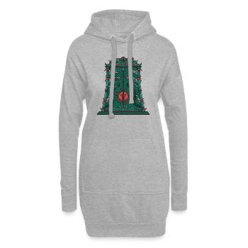 Tempeltür - Hoodie-Kleid - Grau meliert - Vorne