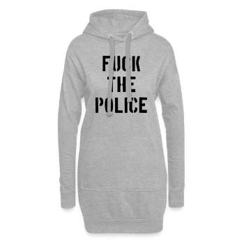 fuck the police Polizei Staat Cops Bullen Polizist - Hoodie-Kleid - Grau meliert - Vorne