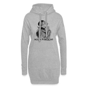 Noch Fragen Wilhelm Busch Lehrer Lämpel - Hoodie-Kleid - Grau meliert - Vorne