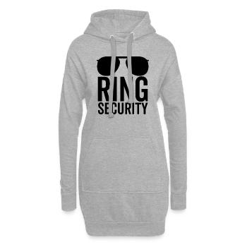 Sécurité de l’anneau - Sweat-shirt à capuche long Femme - gris chiné - Devant