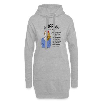 Sternzeichen Jungfrau - Hoodie-Kleid - Grau meliert - Vorne