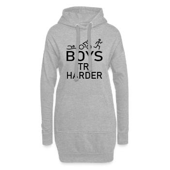 Triathlon Swim Bike Run Marathon - Hoodie-Kleid - Grau meliert - Vorne