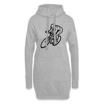 Rennrad Fahren Fahrrad Rennrad Fahrer Geschenk - Hoodie-Kleid - Grau meliert - Vorne