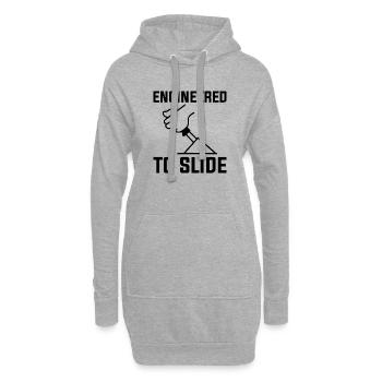 DÉRIVE CONÇUE POUR GLISSER - Sweat-shirt à capuche long Femme - gris chiné - Devant