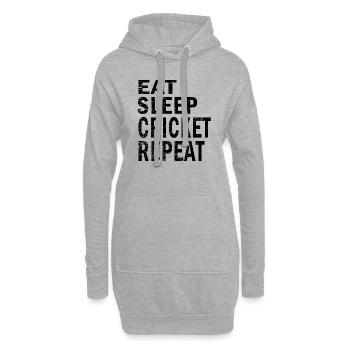 Eat sleep cricket repeat for cricket lovers - Hoodie-Kleid - Grau meliert - Vorne