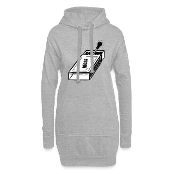 Think Outside Box Keep Your Mind Active & Creative - Hoodie Dress - heather grey - Front