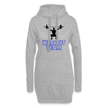 workout team - Hoodie-Kleid - Grau meliert - Vorne