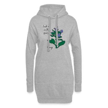 Finde mich im Gras... Boretsch - Hoodie-Kleid - Grau meliert - Vorne