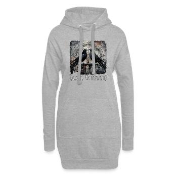 Vikings, Corbeaux d’Odin, Hugin et Munin, Celtes - Sweat-shirt à capuche long Femme - gris chiné - Devant