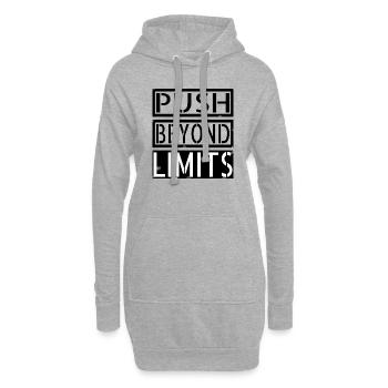 geek bday toughness fortitude birthday gift idea - Hoodie-Kleid - Grau meliert - Vorne