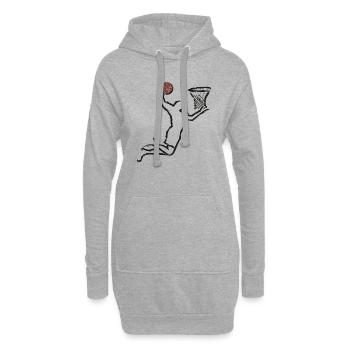 Basketballspieler Basketball - Hoodie-Kleid - Grau meliert - Vorne