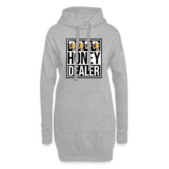 Honey Dealer Honighändler Süße Bienen Imker Zitat - Hoodie-Kleid - Grau meliert - Vorne