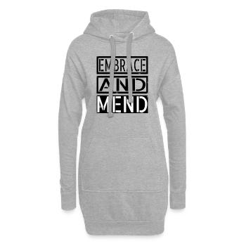 healing holistic healing self-healing sayings - Hoodie Dress - heather grey - Front