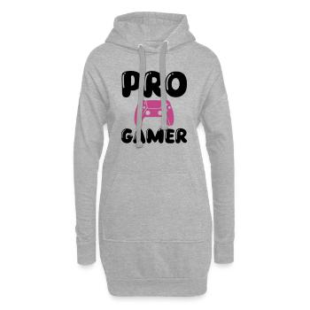 pro gamer 1 - Hoodie-Kleid - Grau meliert - Vorne