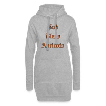 Que Dieu bénisAbricots - Sweat-shirt à capuche long Femme - gris chiné - Devant