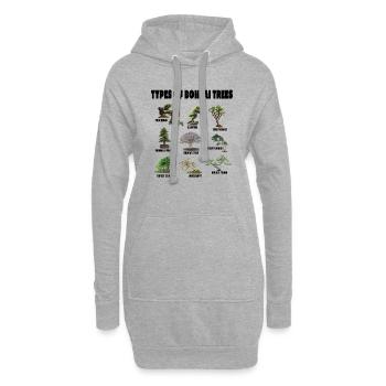 types of bonsai trees bonsai trees breeds - Sweat-shirt à capuche long Femme - gris chiné - Devant