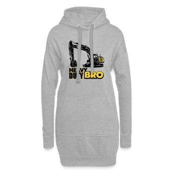 Schwerlastbetrieb - Hoodie-Kleid - Grau meliert - Vorne