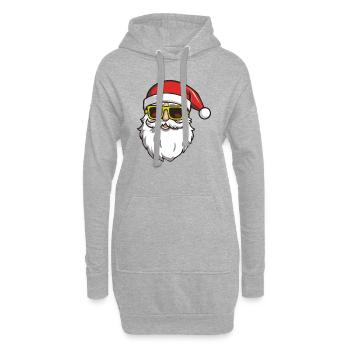 santa weihnachtsmann - Hoodie-Kleid - Grau meliert - Vorne