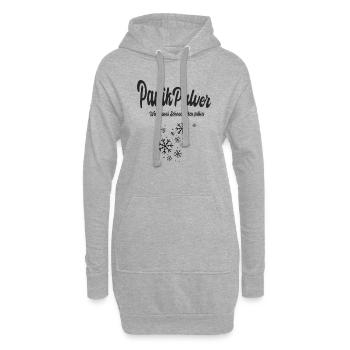 PanikPulver - Hoodie-Kleid - Grau meliert - Vorne